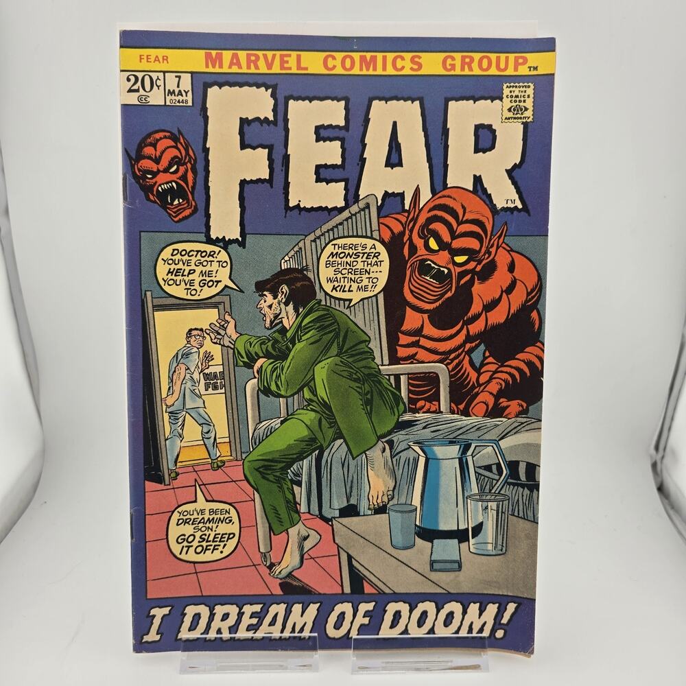 Fear I Dream of Doom 20 cent Marvel Comic book No. 7 1972 horror weird demon !!